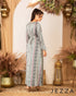 Printed Satin Long Dress 61181